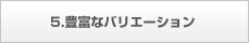 5.豊富なバリエーション